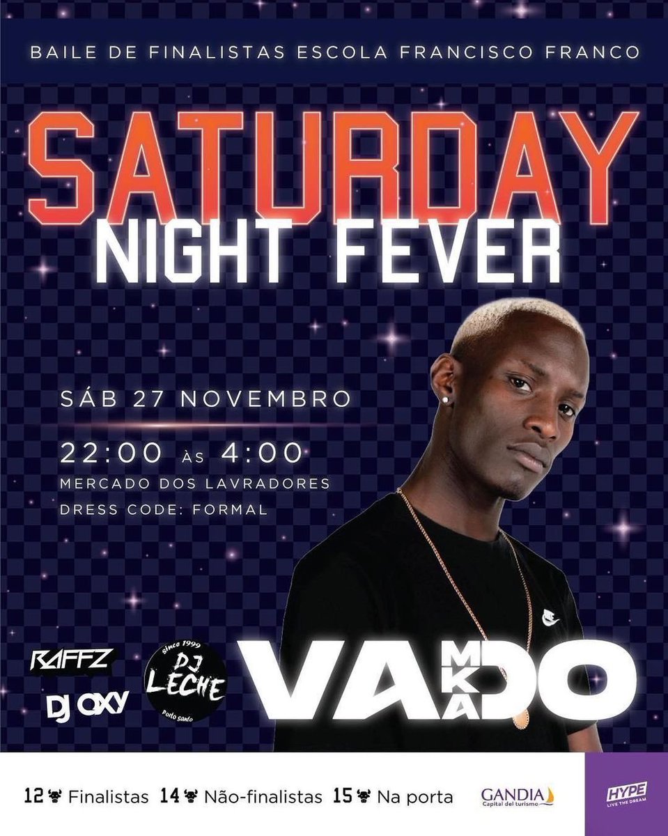 Sábado temos bailarico com os Finalistas da Francisco Franco 🔥🎓😎 #DJOXY