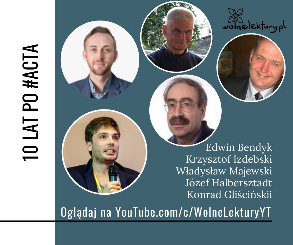 digiRgonzo's tweet photo. Dzisiaj (wtorek) o 19:00 zapraszam na debatę 10 lat po #ACTA w składzie @szymielewicz @jlipszyc  @edwinbendyk @MichalBoni @RadekCzajka @K_Izdebski @zby rysiek Woźniak &amp;co. Streaming na YT > https://t.co/BxEF4YOSjq < CC @sylvcz @VaGla @LidiaRa2 @ngopl @dwutygodnik @niebezpiecznik https://t.co/i7OLLcLZK3