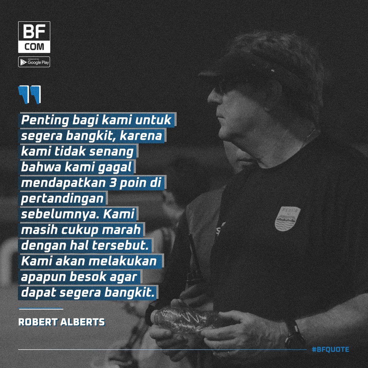 bandungfootball's tweet photo. Amarah yang masih berkecamuk, dijadikan pelecut mental bersama dalam tim. Anything to win the game tomorrow, said coach Robert.

#BFQuote #Persib #PersibBandung #BandungFootball #BFCOM https://t.co/L7aaRdxQxP