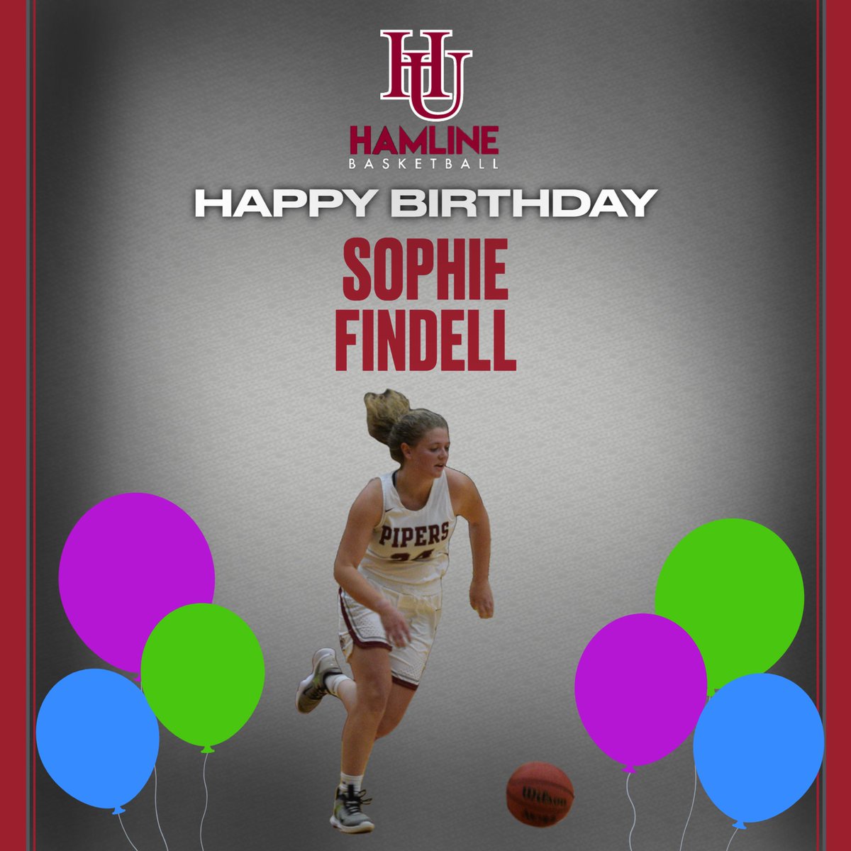 Wishing a Happy Birthday to SR Sophie Findell! Have a great day! 🏀🎂 #goHU