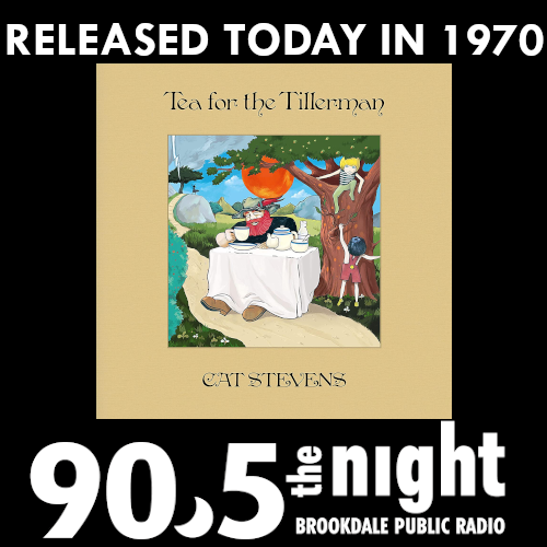 ThatTomBrennan's tweet photo. I'll be playing a cut from this album around 9:20 today, so make sure to tune in.

#catstevens 
#teaforthetillerman 
#OTD 
#onthisdayinmusichistory 
#onthisdayinmusic 
#todayinmusichistory https://t.co/amCpAPQy0N