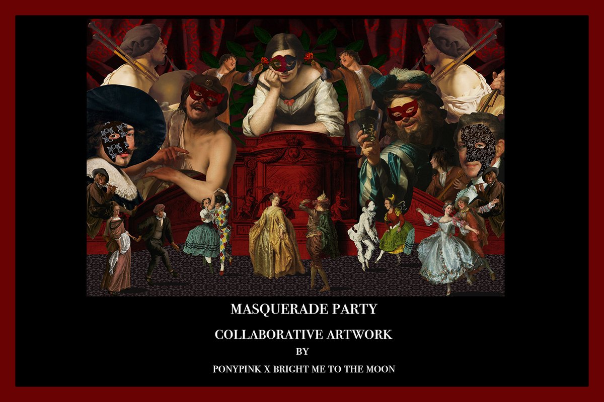 BrightMeMoon's tweet photo. Just dropped🔥

The collaborative artwork between the amazing artist Pony Pink (@ponypinkNFT) and BrightMeToTheMoon (@BrightMeMoon).

Masquerade Party
15 editions 
1 $XTZ

⭐️https://t.co/qLAg16Lu8j
⭐️https://t.co/UPa6Xb9FDO

@onhicetnunc 
@HEN_Lobby 

#OBJKT #CleanNFTs #tezosnft https://t.co/SkbogNo1Cg