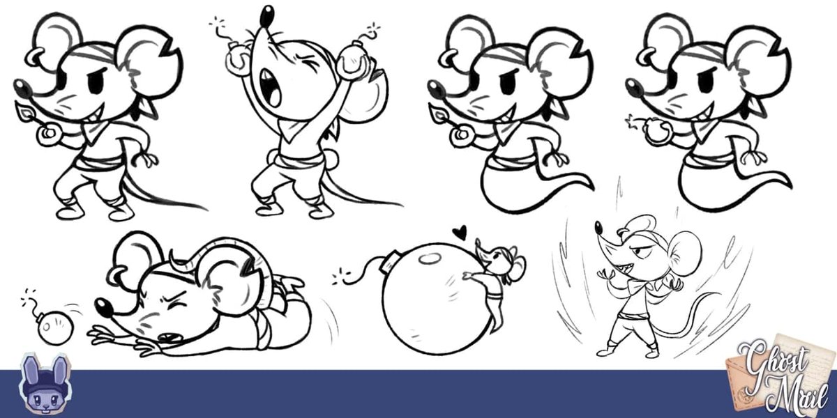 GhostMailGame's tweet image. In a serious relationship with bombs 
#indiedev #gamedev #characterdesign