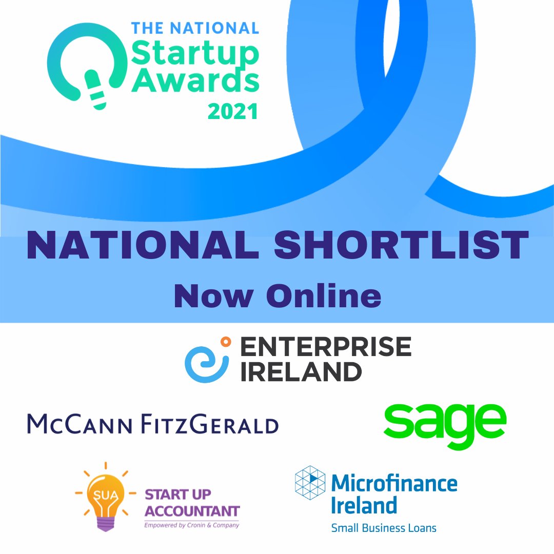 Startups Ireland (@startupsireland) on Twitter photo We are delighted to announce the 2021 National Shortlist!
A huge congratulations to all our shortlisted companies!
startupawards.ie
<a href="/sageireland/">Sage Ireland</a>
#NationalStartupAwards2021 #Startups #Ireland We are delighted to announce the 2021 National Shortlist!
A huge congratulations to all our shortlisted companies!
startupawards.ie
<a href="/sageireland/">Sage Ireland</a>
#NationalStartupAwards2021 #Startups #Ireland