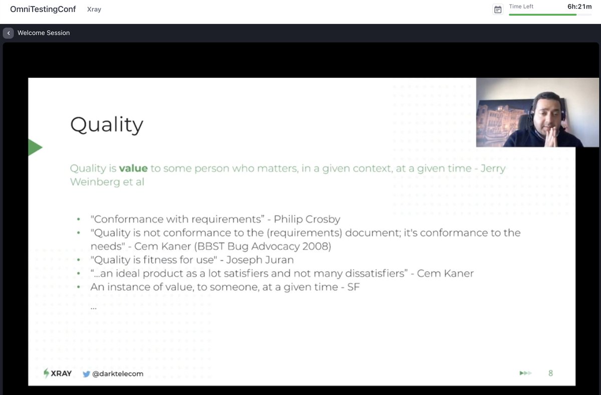 darktelecom's tweet photo. What is #quality? This is a question keeps poping up.
#OmniTestingConf #testing #softwaretesting https://t.co/eYZKuTywnv