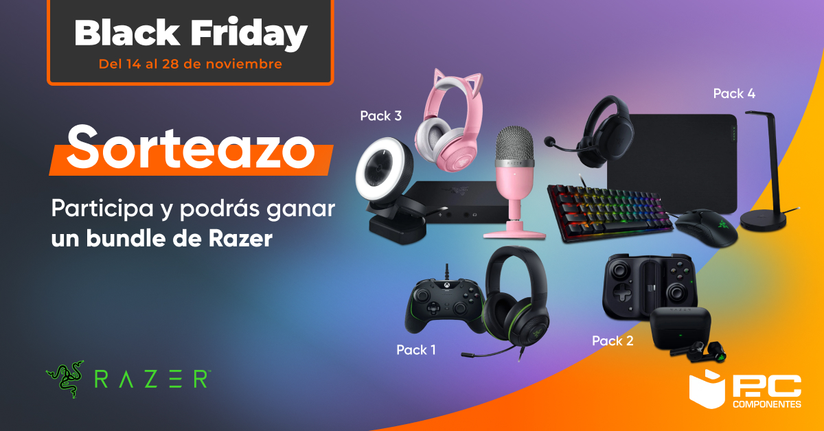 🚨🚨🚨🚨🚨🚨
¡ÚLTIMAS HORAS DEL SORTEO!

😎 Si quieres llevarte uno de estos packs gaming de <a href="/RazerES/">R Λ Z Ξ R 🇪🇸</a> solo tienes que:

🔃RT y síguenos ➕ Comenta con #PcComponentesRazerBlack las veces que quieras

¡Tienes hasta las 23:59!
🚨🚨🚨🚨🚨🚨