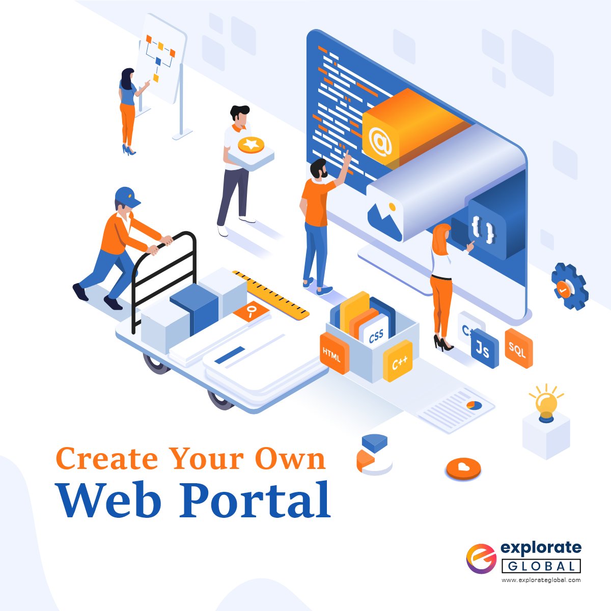 ExplorateG's tweet photo. Do you wish to create a #webportal? Get easy access to personalized information using web portals and generate revenue. We got you 13 tips to create one without having any technical skills. https://t.co/y7Ib4hUbd5 https://t.co/opbfGs2hWq