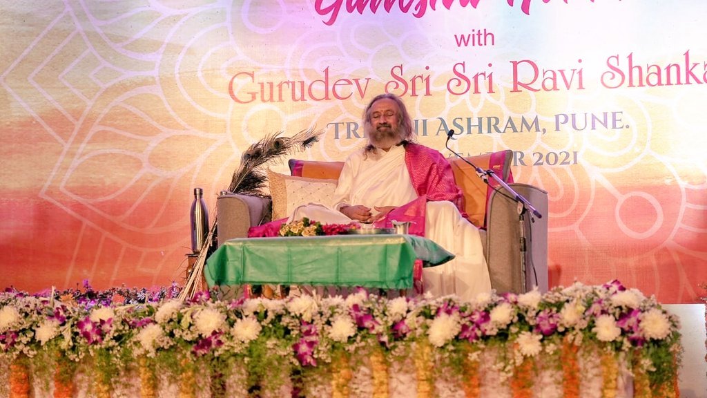 “Feeling and experiencing infinity within this finite body, living timelessness within the time span of life – this is what you are here for.”

#HappeningNow
Ganesh Homa and Satsang in the presence of Gurudev <a href="/SriSri/">Gurudev</a> Ravi Shankar ji at the Triveni Ashram, Pune.