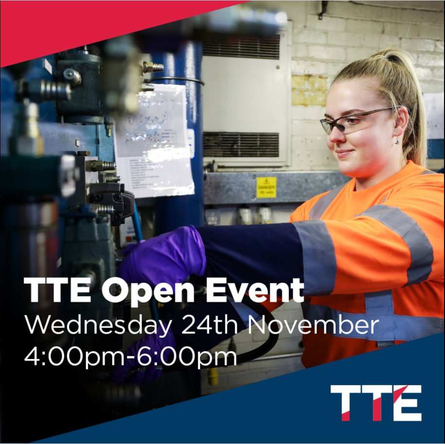 TTE_Technical's tweet photo. It's our November Open Event tomorrow! 🙌

It isn't too late to book a slot to come along to see all of the fantastic courses we have on offer at our TTE campus. https://t.co/lfYSXmVg2f

Who knows, you may apply for your dream course tomorrow! ⚙️🔧 https://t.co/g7Yg7I6cpf
