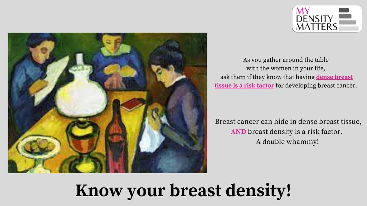 mydensitymatter's tweet photo. Empower the women in your life to know their breast density #breastdensity https://t.co/cdgbVnMlnH