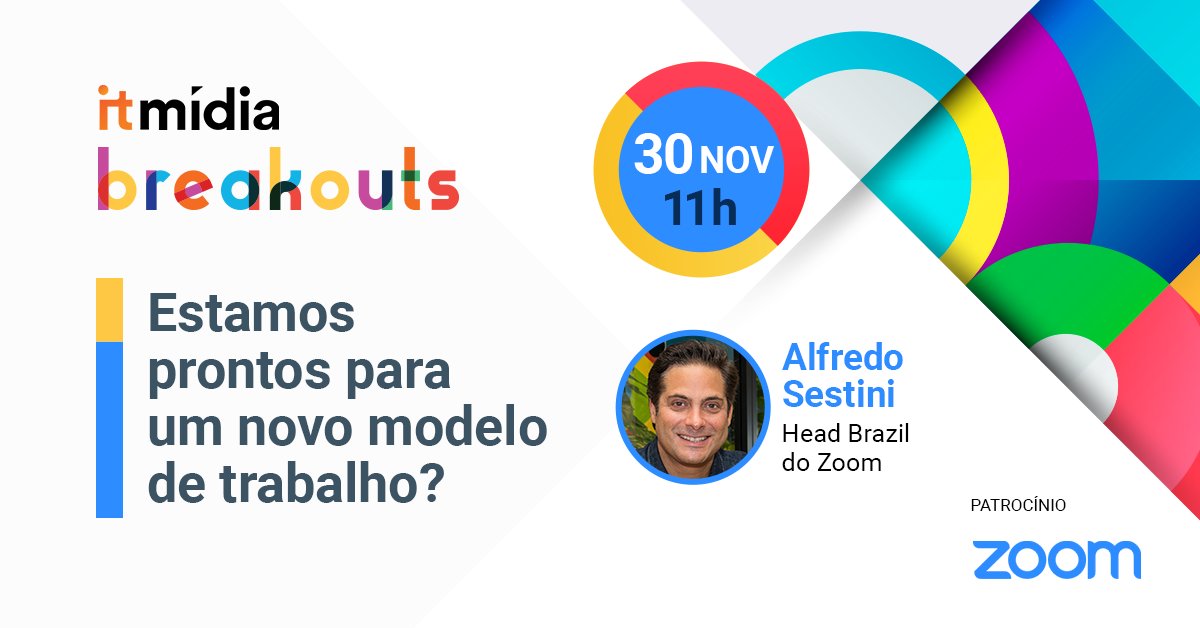 Breakout #Zoom: pandemia de covid-19 trouxe o trabalho de muita gente para dentro de casa. Veja como preparar sua organização para migrar para o trabalho híbrido. Para saber mais, registre-se e assista ao vivo, dia 30/11 às 11h.
bit.ly/3l2dQCa