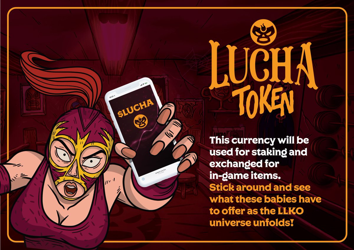 LuchaLibreKO's tweet photo. 👾 At Launch the $LUCHA token will be primarily an in - game currency used for staking and purchasing in game items! 👾

You think you got what it takes? Stake your tokens in PVP matches and see who takes home the $LUCHA bag! 🥊

#CryptoGaming #NFT #NFTCommunity #NFTGaming https://t.co/bl1gnY1Grc