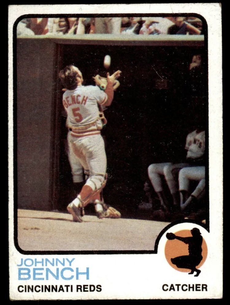 CardboardHistry's tweet photo. Recently retired #Giants C @BusterPosey just won #ComebackPOY &amp; will be a #HOFer. But will he be a 1st ballot HOF catcher? That’s rare air: only two EVER! #Reds icon &amp; 2x #MVP @JohnnyBench_5 in ‘89 was fittingly the 1st, &amp; #Rangers &amp; #Tigers 13x GGer @Pudge_Rodriguez in ‘17.🐐🐐 https://t.co/4wfr3Sxzwz