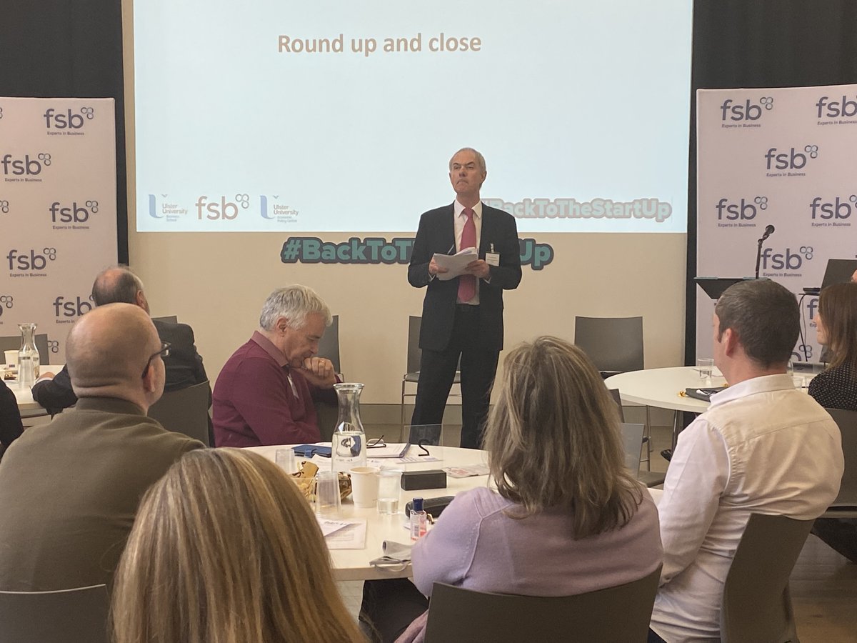 FSB_NI's tweet photo. Professor Pauric McGowan pulls together all the threads from today's event.
Challenges the audience to be entrepreneurial in whatever context they operate in.
#BackToTheStartUp https://t.co/3HFlaNRsWm