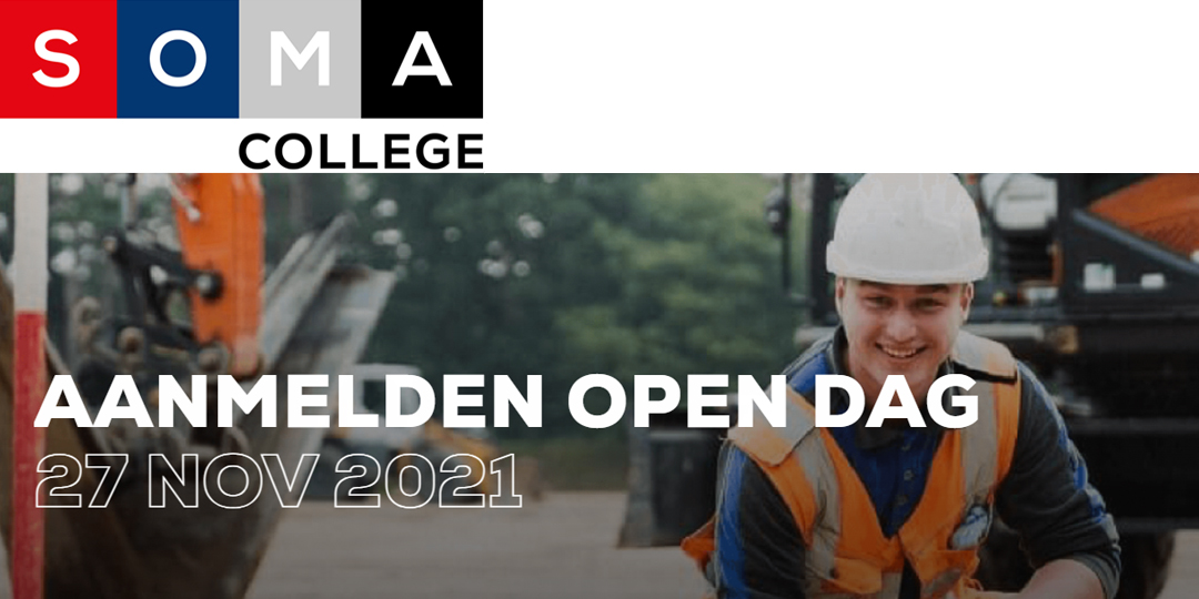 De open dag van SOMA is op 27 november 2021.
Volg een opleidingspresentatie van jouw keuze, bezoek de campus en bekijk de demonstraties.
Kijk of een infra-opleiding iets voor jou is op 
soma-college.nl/studeren-bij-s…
#studiekeuze #voorlichting #vervolgonderwijs