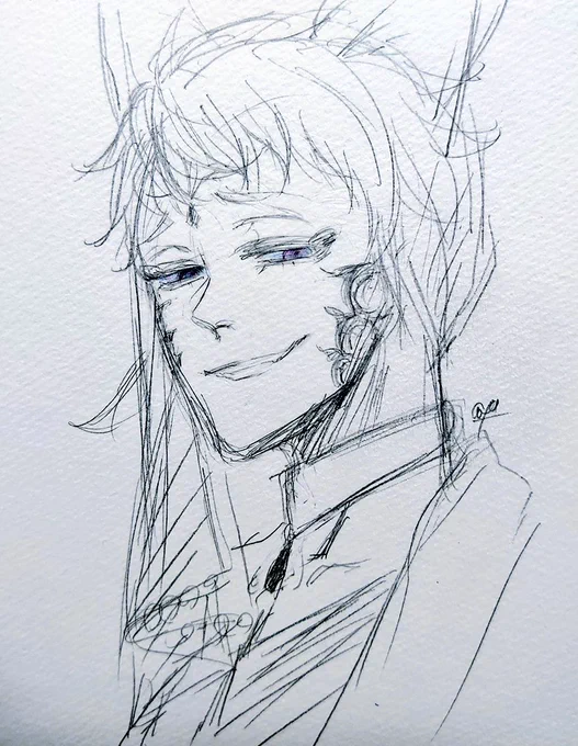 ちょっと顔だけ落描き。
憑依🥥くん!お顔が美人過ぎるんだよなぁ… 