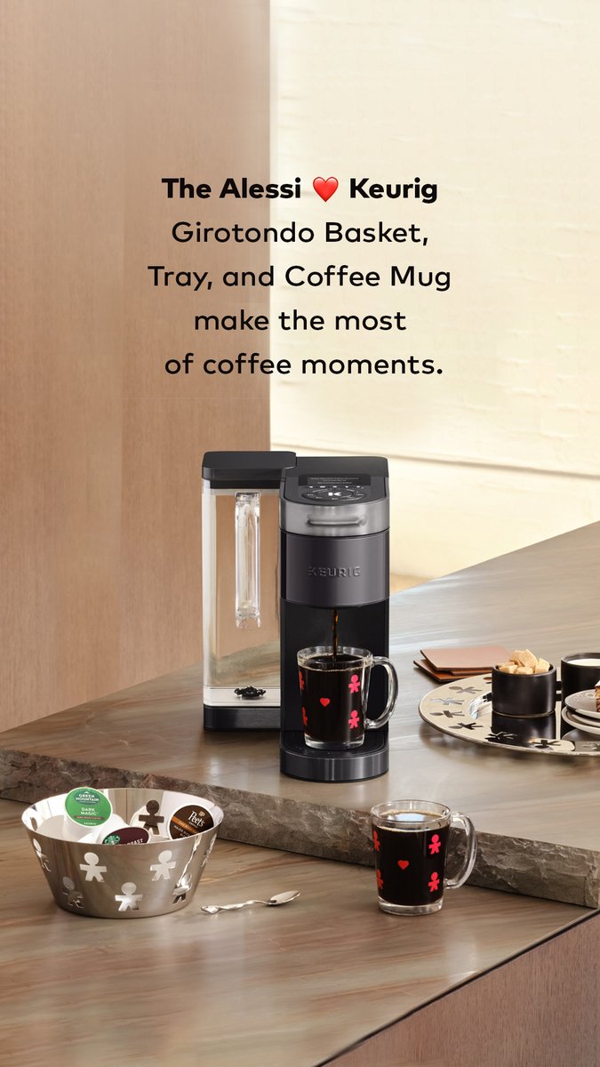 Keurig and Italian design factory Alessi have combined forces to create a limited-edition collection of coffee accessories designed to brighten your day by bringing more joy to your morning. Tap to shop 👉 keurig.com/content/alessi… #brewthelove.