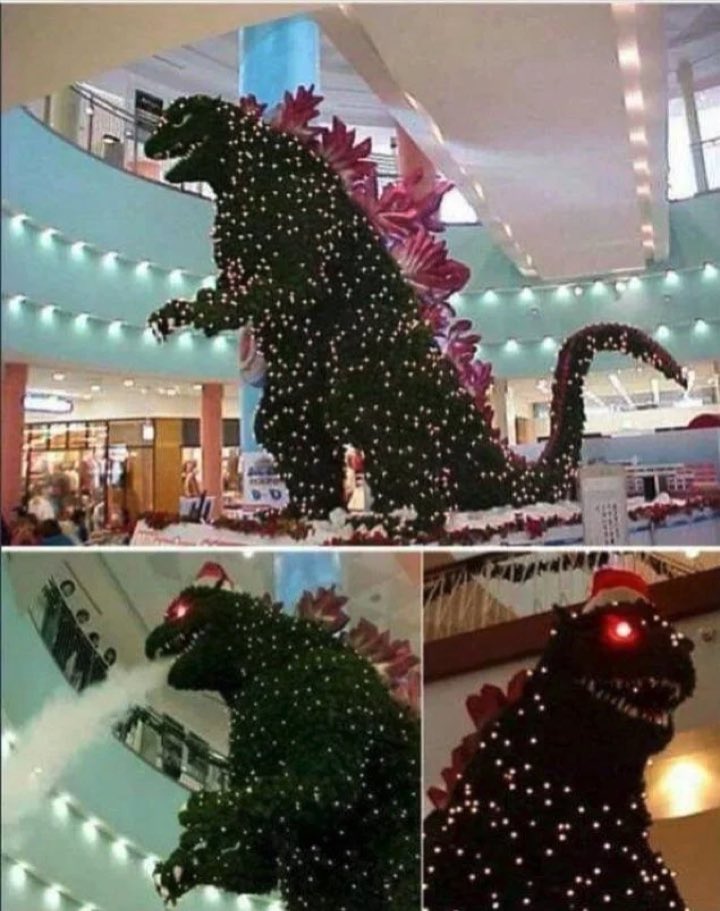 Horror4Kids on Twitter "GODZILLA CHRISTMAS TREE IN JAPAN https//t.co