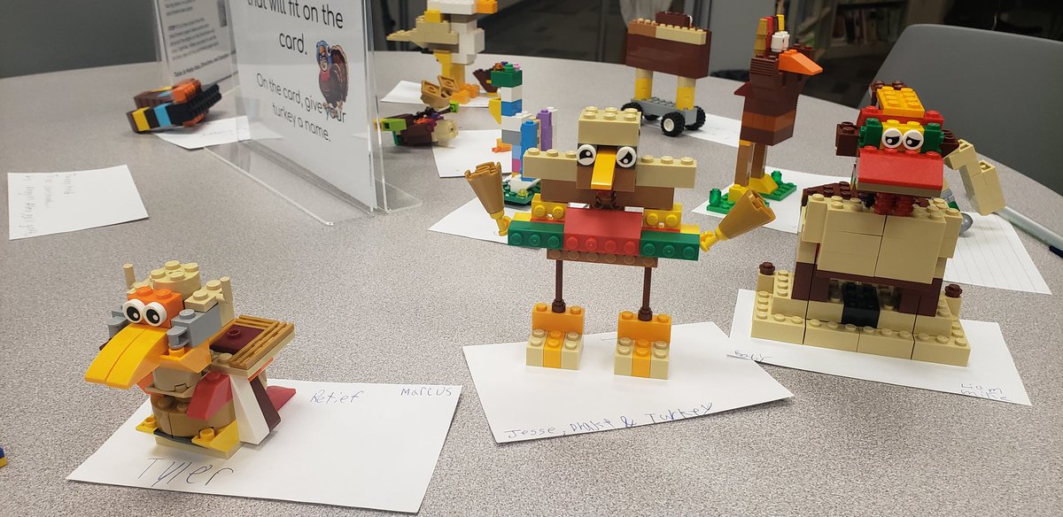 LSMSlibrary's tweet image. Turkey Lego Challenge in the library! #LaSallePRIDE #RSDlibraries