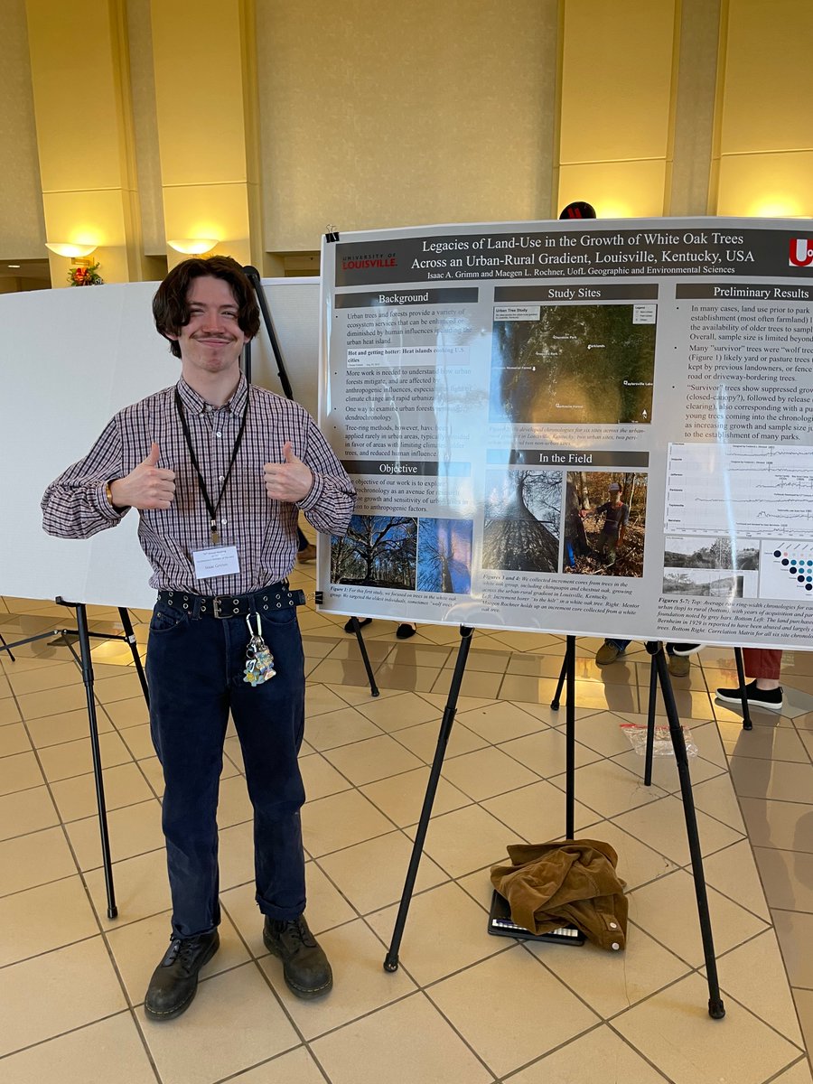 UofLGeo's tweet photo. Congrats to @UofLGeo undergraduates Ginan Kurdi, Isaac Grimm, Hinzee Smith, and Madison Cicha for presenting their fall semester projects @SEDAAG4! Way to represent @uofl @UofLASThinker! #SEDAAG2021 #Geography #UndergraduateResearch https://t.co/dPPVfEJaBI