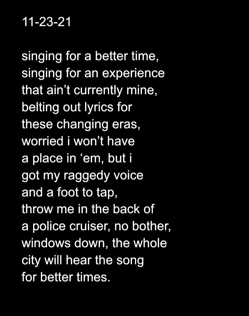 literallyNFT's tweet photo. if my singing could change the world, believe me, i would give it a shot, it just doesn’t seem i’d have a chance…. https://t.co/xC8aCe8F84