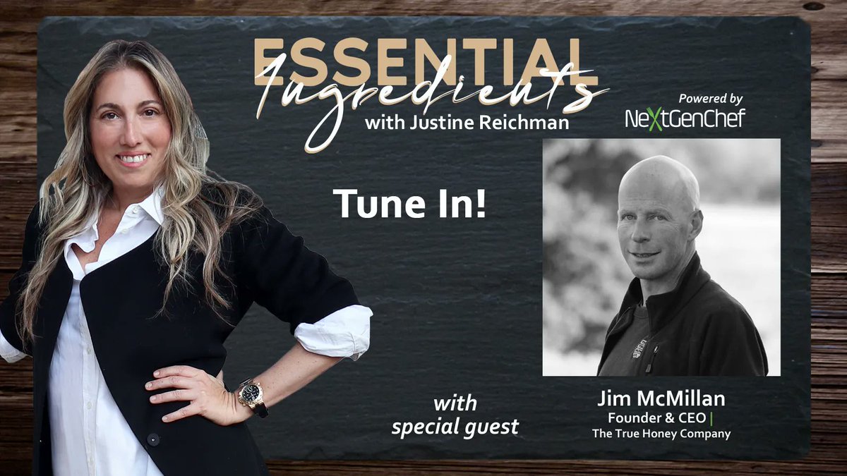 _NextGenChef's tweet photo. @truehoneyco Founder Jim McMillan. Tune in and learn their secret in producing 100% pure Manuka honey, what scientists have found about it that makes it so special, and of course, business-building tips for founders who want to enter the honey space. 
https://t.co/aD4KjIq7yf https://t.co/uECamuI3J9