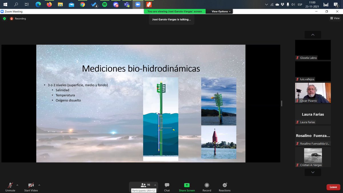 ofmc2019's tweet photo. José Garcés-Vargas presenta la charla "REMA y su utilidad para la detección de intrusiones salinas en el estuario del Río Valdivia" para lo que emplearon balizas en el río https://t.co/0RVQu7DUqf