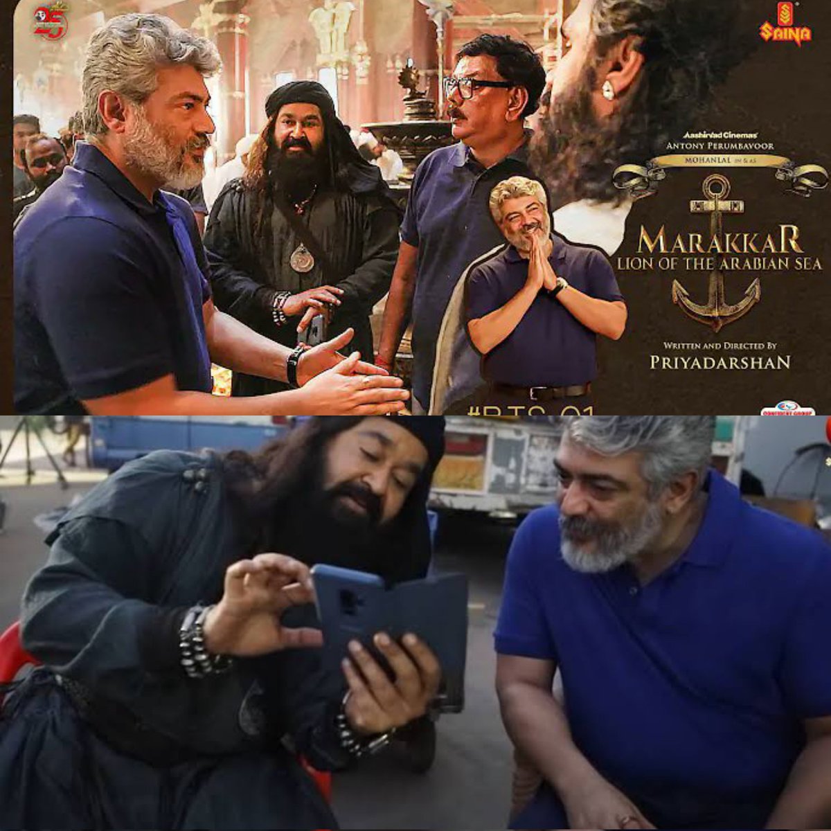 AjithPSPK_fans's tweet photo. Best Wishes to The Legend of Indian Cinema @Mohanlal sir's National Award BEST INDIAN FILM 2020 #MarakkarArabikadalinteSimham💐on Telugu,Tamil release "December 2" from all Power Star @PawanKalyan sir-Thala #AjithKumar  Sir Fans.

#మరక్కార్Dec2ndనుంచి
#Valimai | #BheemLaNayak https://t.co/qWlLEZPBaw