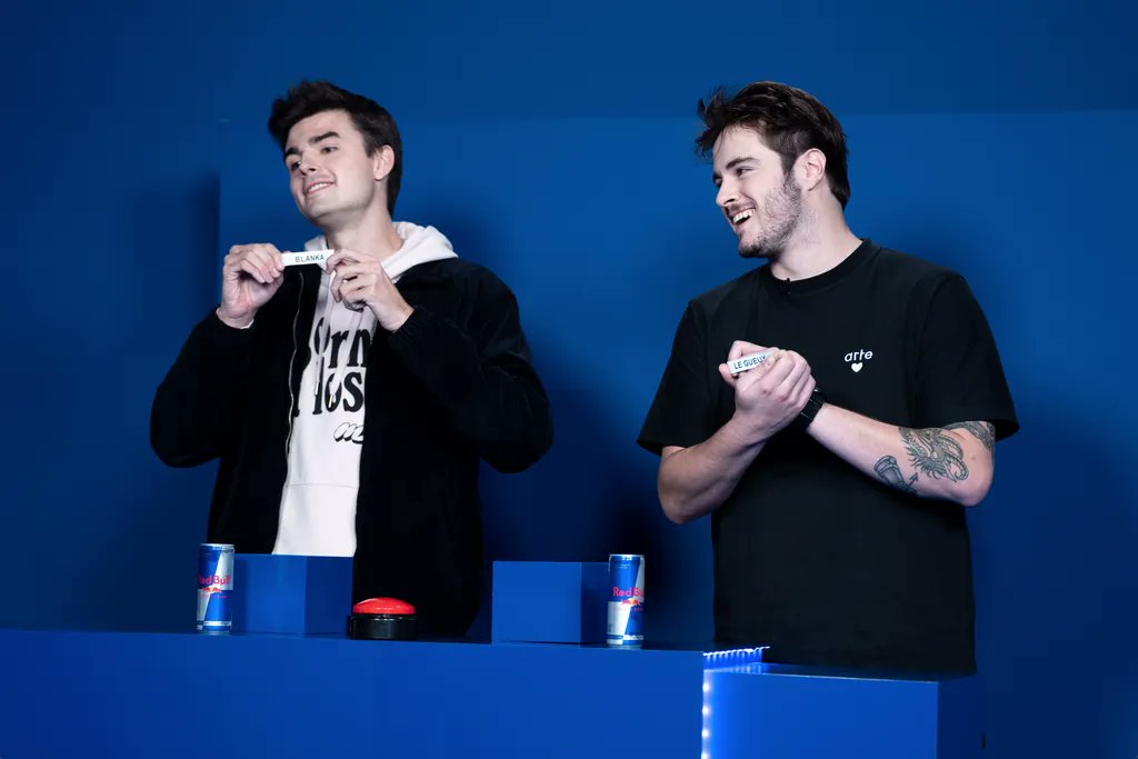 Doigby's tweet photo. On a pris une bonne dose de fun pour ce nouvel épisode du Good Game Show, ça régale 🤩 @RedBullFrance
▶ @HugoDecrypte & @Simon_Puech VS @Micode & @ClementHTR
Ça arrive demain à 17h sur #RedBullCheckpoint https://t.co/x9sJi4o9qs