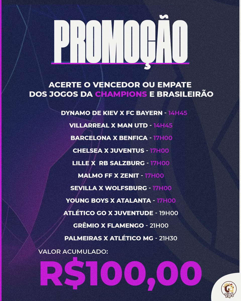 CaipiraTips's tweet photo. ⚽️Promoção⚽️

Regras:
-Não tendo acerto, vamos acumular +R$25,00
-Faremos a promoção todos os dias
- 1 palpite por pessoa
-Mais de 1 ganhador, vamos pro sorteio
-  Deixar o❤️,🔁e seguir aqui!
 Boa sorte!

*Tem  a múltipla no Telegram, onde você pode faturar sem apostar! Corre lá! https://t.co/5DhrQuRyjv