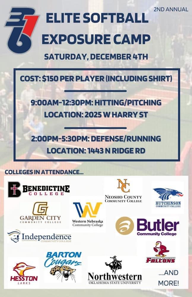 🔉Excited to announce Northwestern Oklahoma State University as an addition to our 316 Elite Softball Exposure Camp!  See below for more details and don’t forget to sign up!  

docs.google.com/forms/d/e/1FAI…