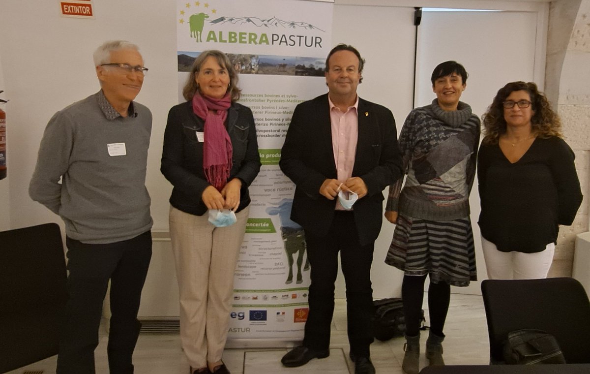 casagovperpinya's tweet photo. El director @puigbertjosep ha intervingut a la jornada de tancament del projecte tranfronterer #AlberaPastur que s'ha fet a Girona. A la cloenda també hi era la DG @agriculturacat @Elisendagc. Finançat pel programa europeu #Poctefa posa en valor aquesta raça autòctona https://t.co/lD7n7mb5T3