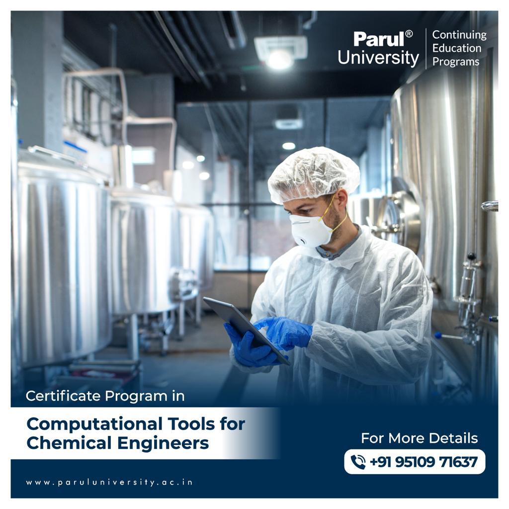 ParulPrincipal's tweet image. Chemical engineering is a discipline Announcing the commencement of the *Certificate Program in Computation Tools for Chemical Engineers* with *Department of Chemical Engineering*, *Parul Institute of Technology*. #computationaltools #chemicalengineers #continuingeducation #CEP