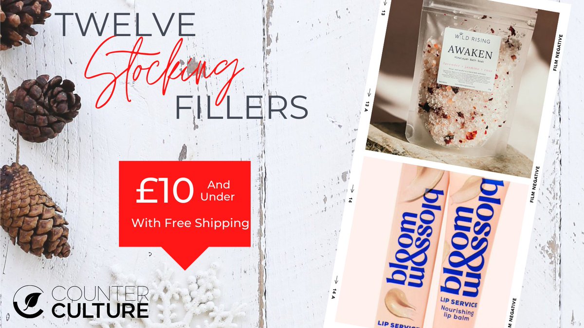 Fabulous #StockingFillers for £10 and under, with free shipping!

This Christmas, why not #shopsmall #shopindependent #shopsustainably 

Visit counterculturestore.co.uk 🎄 🎁 🌍

#sustainablebeauty #christmasgifts