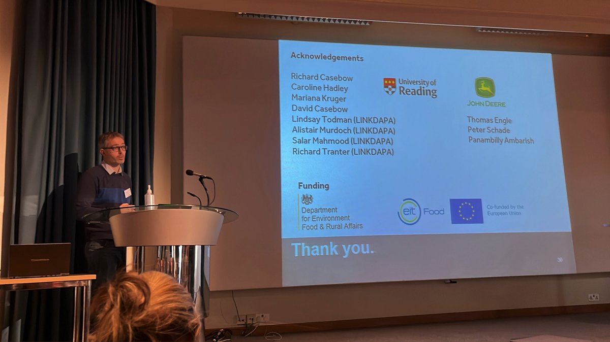 John Hammond from Uni of Reading has talked about the in-field quality mapping for UK arable crops, this technology allows a vast quantity of data to be generated. He’s next aim is to help farmers understand the data and use the information in management