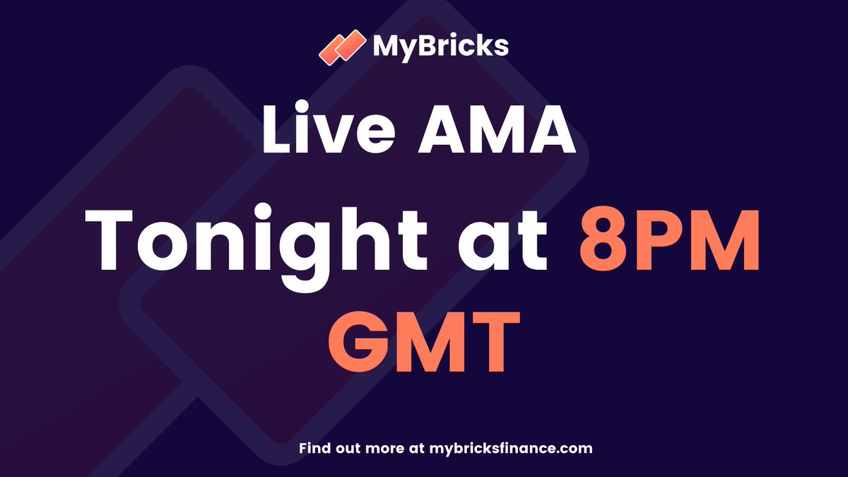 MyBricksFinance's tweet photo. See you tonight #BrickArmy 🧱

We're talking all things #BRICKSMAS + 0.5 platform launch!

We'll be live on YouTube at 8PM GMT 👉 https://t.co/rn32lMHzSD https://t.co/Sb7Eq1W0yg