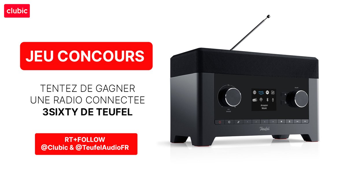 Clubic's tweet photo. 📻 CONCOURS 3SIXTY 📻 
Design rétro et technologies modernes, le mariage parfait ! Gagnez un exemplaire de la radio 3SIXTY !

Pour participer :
👉 RT+Follow @Clubic &amp; @TeufelAudioFR 
👉 Quelle est la technologie développée par Teufel qui permet un son à 360° ?

TAS le 26/11 14h. https://t.co/Oxa9serJk9