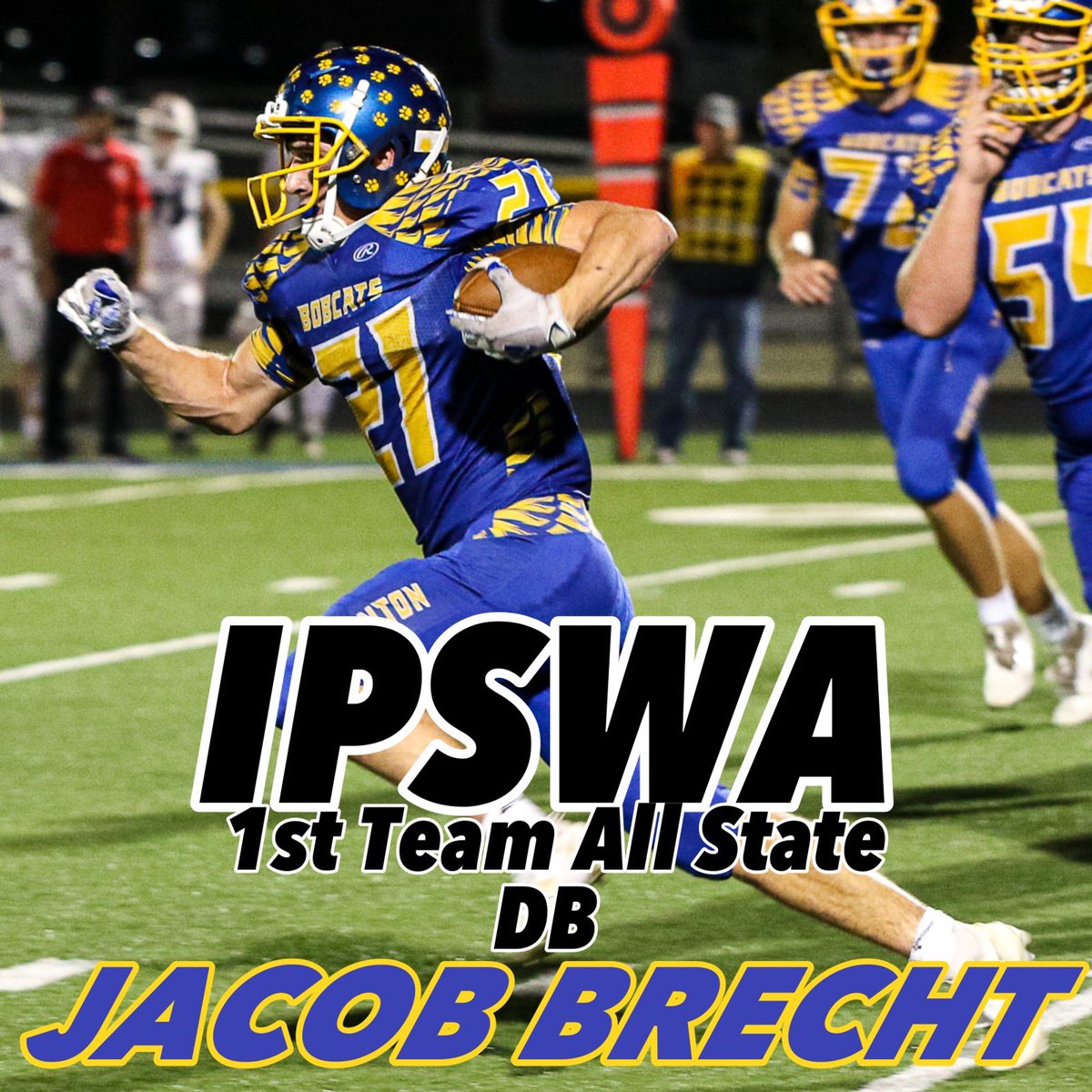 Congrats to Jacob! First team IPSWA All State!