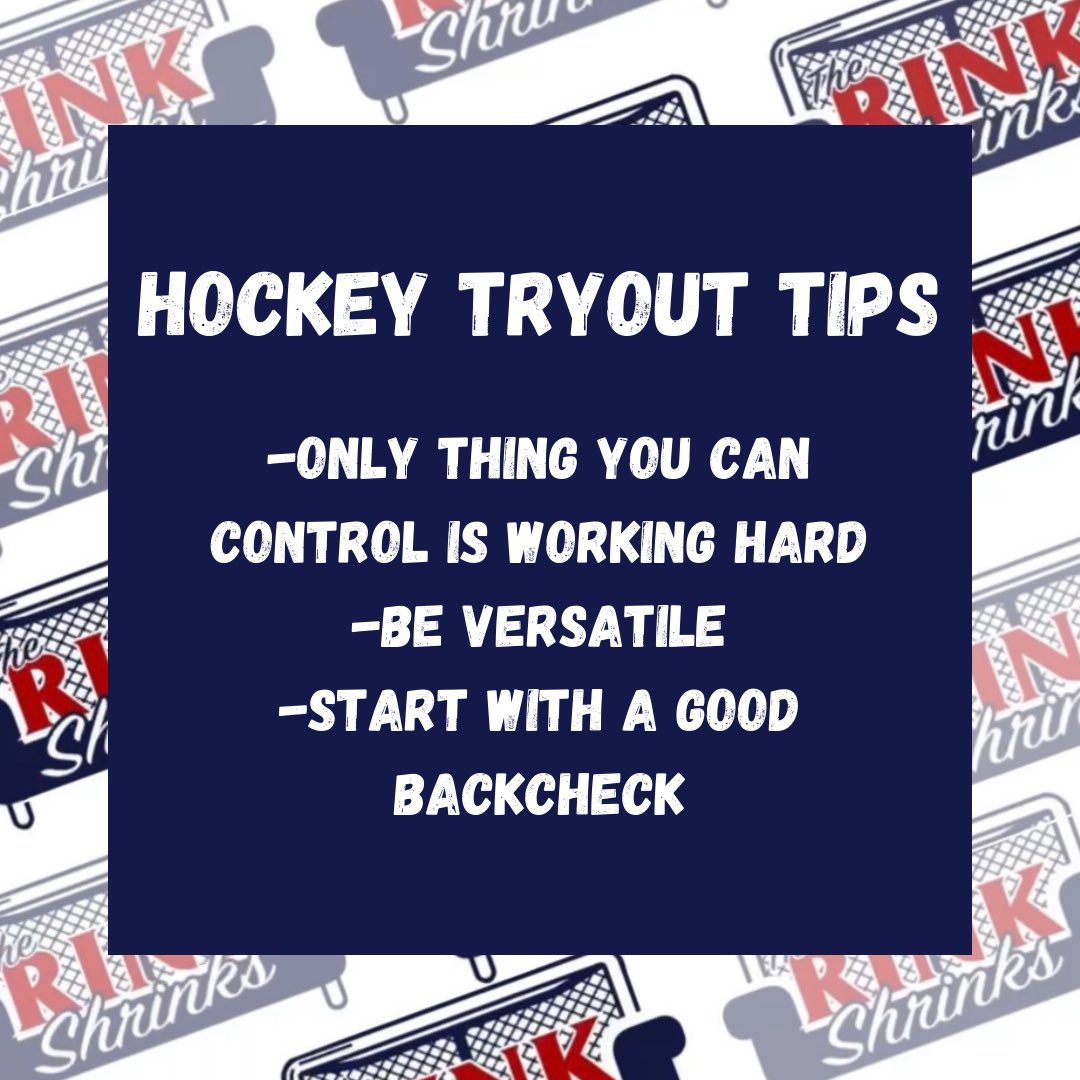 As we approach the HS hockey season we shared some tips for players at tryouts.
What helpful advice would you give?

🎧 to the full episode for more
solo.to/rinkshrinks

#highschoolhockey #hockeytryouts #hockeytips #hockeycoach #hockeyplayer #HockeyTwitter