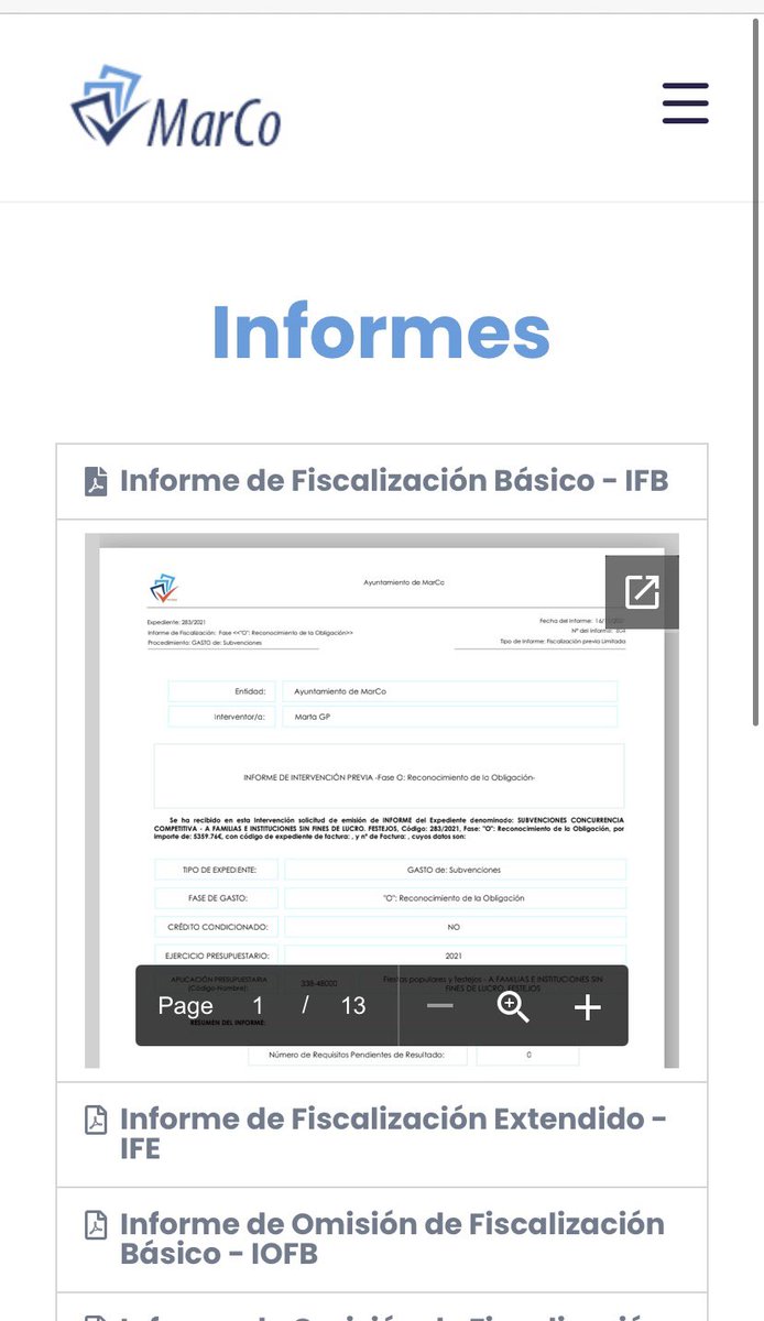Ya está disponible un apartado en la web, para poder visualizar fácilmente los Informes de Fiscalización y el resto de información relativa al control interno de la Entidad #EELL #marcodecontrol   marcodecontrol.com
