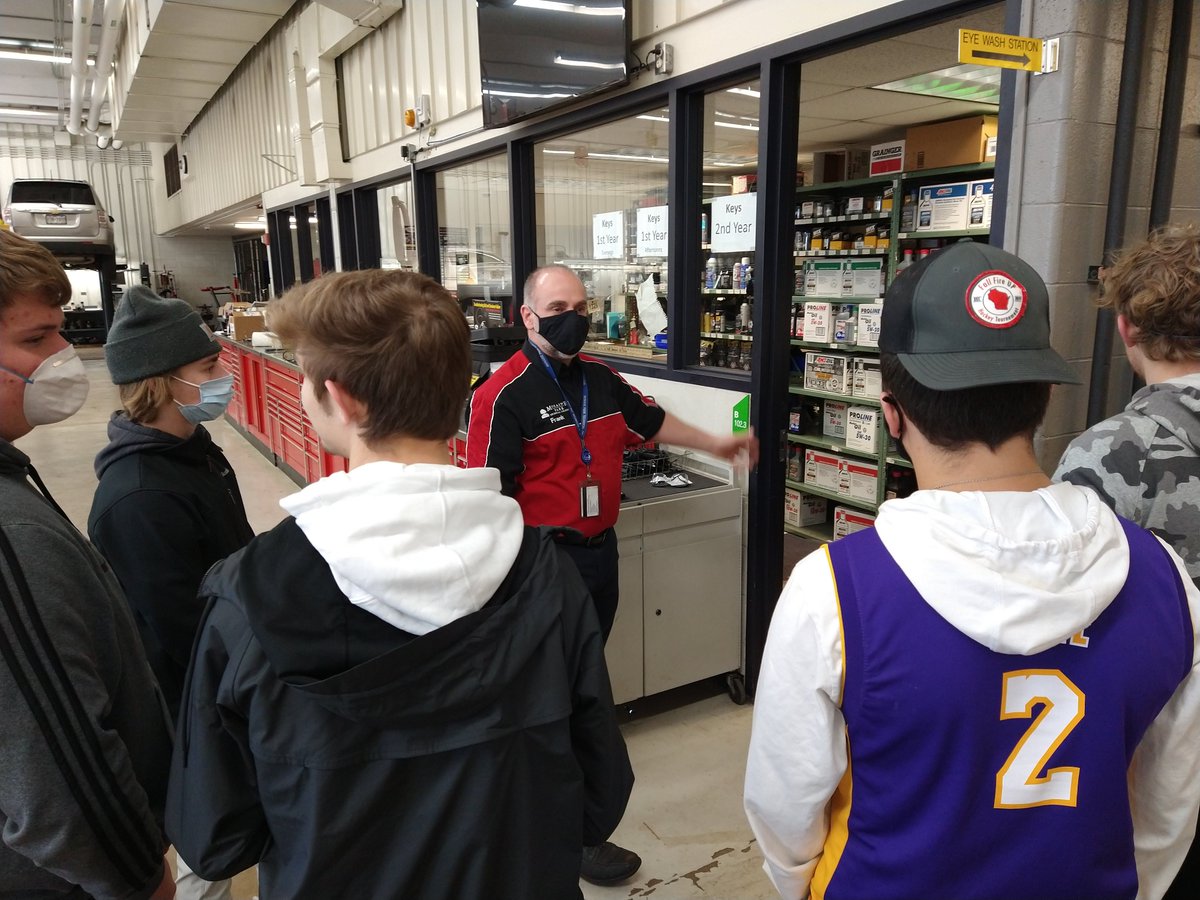 A huge thank you to <a href="/MoraineParkTech/">Moraine Park Technical College</a> Auto instructors Frank Corrente and Jim Daniels for taking time out of their busy schedule to give a tour and answer questions for the <a href="/FondduLac_HS/">Fond du Lac High School</a> Auto 2 class yesterday.  A great opportunity for students literally right down the road.