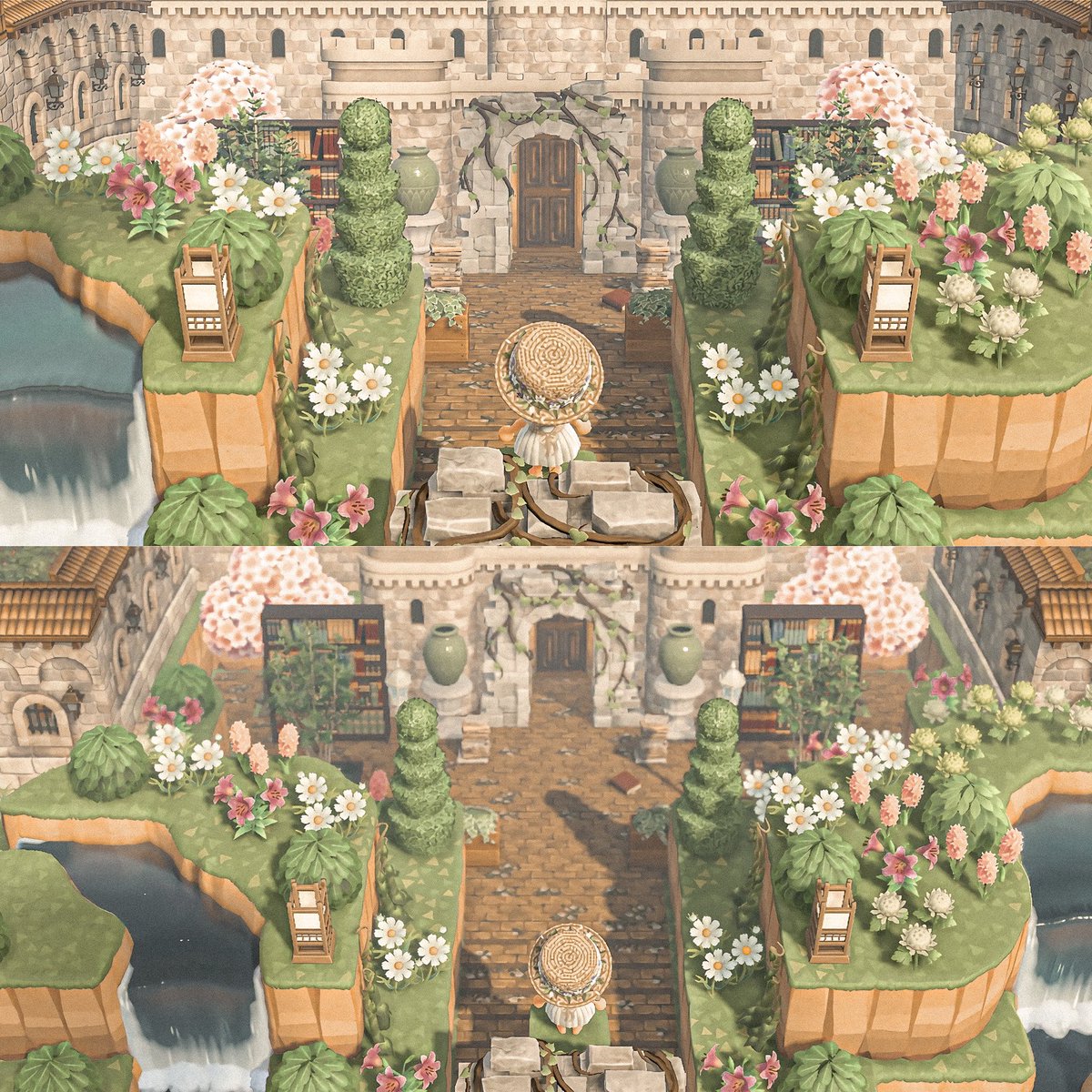 cowgirlambs's tweet image. overlooking the library courtyard 🍃

#AnimalCrossing #acnhinspo #ACNHDesigns #acnh