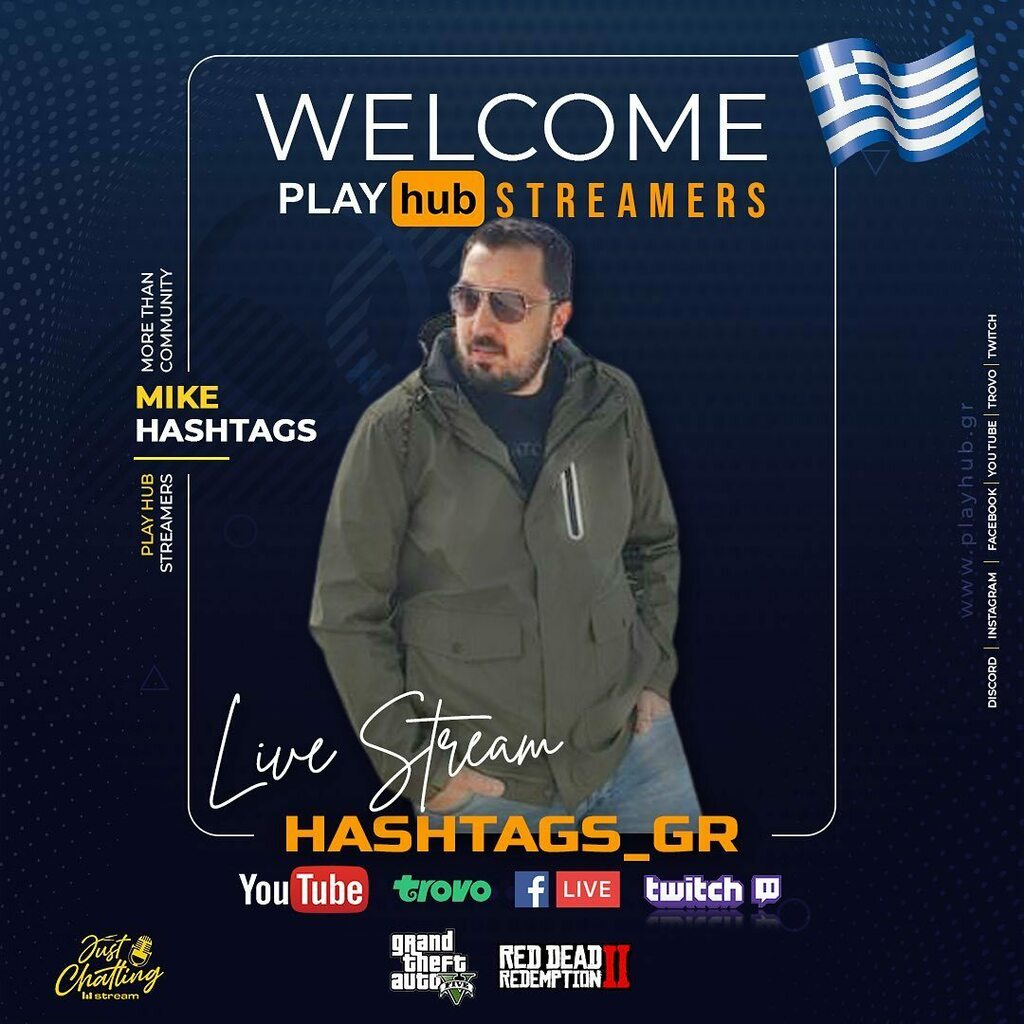 Καλωσορίζουμε το νέο μας μέλος @hashtags_gr στην οικογένεια μας!!!

Μπορείτε να βρείτε το κανάλι του στο twitch: ift.tt/3CLTt2r

@wizznetstation 
#greece #greekstreamers #streaming #twitch #live #trending #trends #influencer #giveaway #funny #playhub #highlights