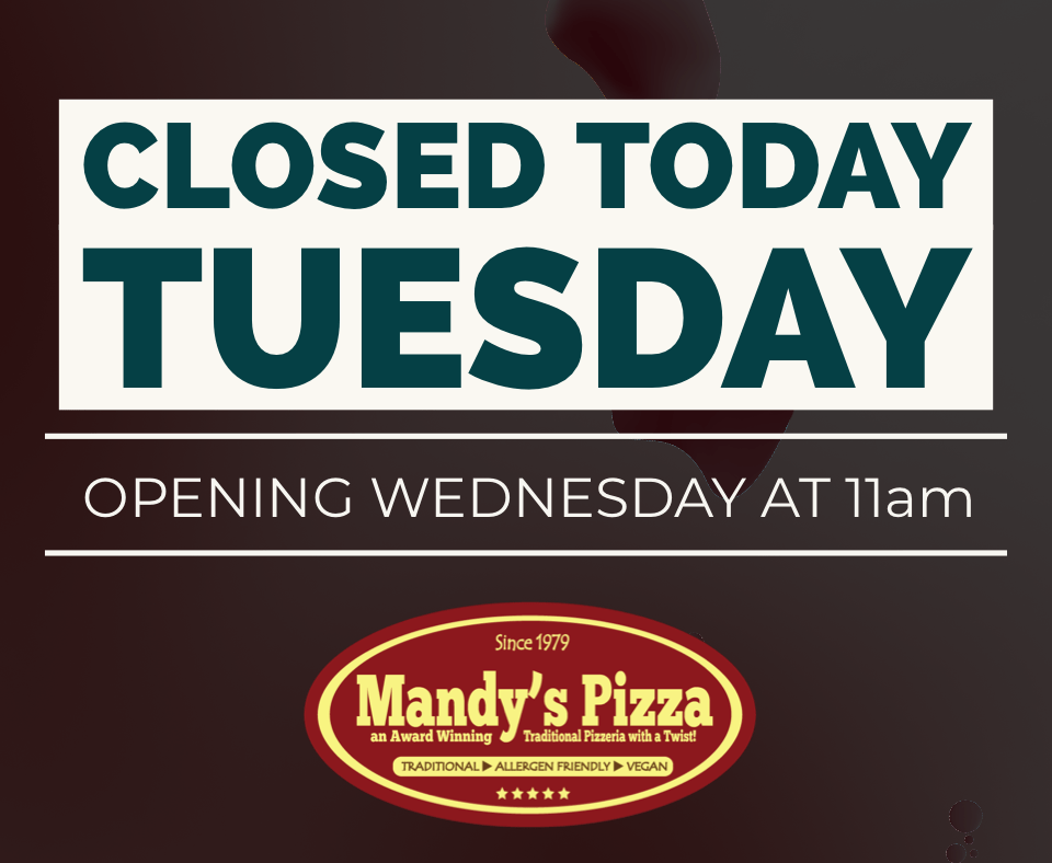 mandyspizza's tweet photo. Closed Today

We are closed today in preparation for the hell that awaits us called Thanksgiving Eve, and post Thanksgiving. 

We will be open tomorrow at 11am. 

Happy Thanksgiving 

Pittsburghs Award Winning Pizza https://t.co/Gl8puGbPij
