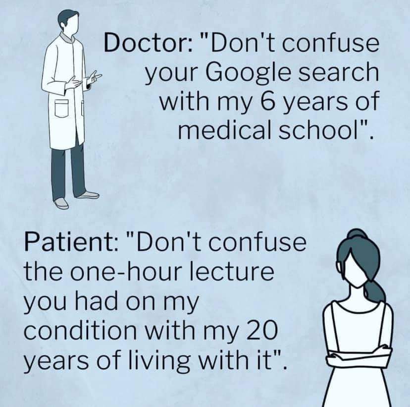 pash22's tweet image. Doctor vs Patient: Who knows more?