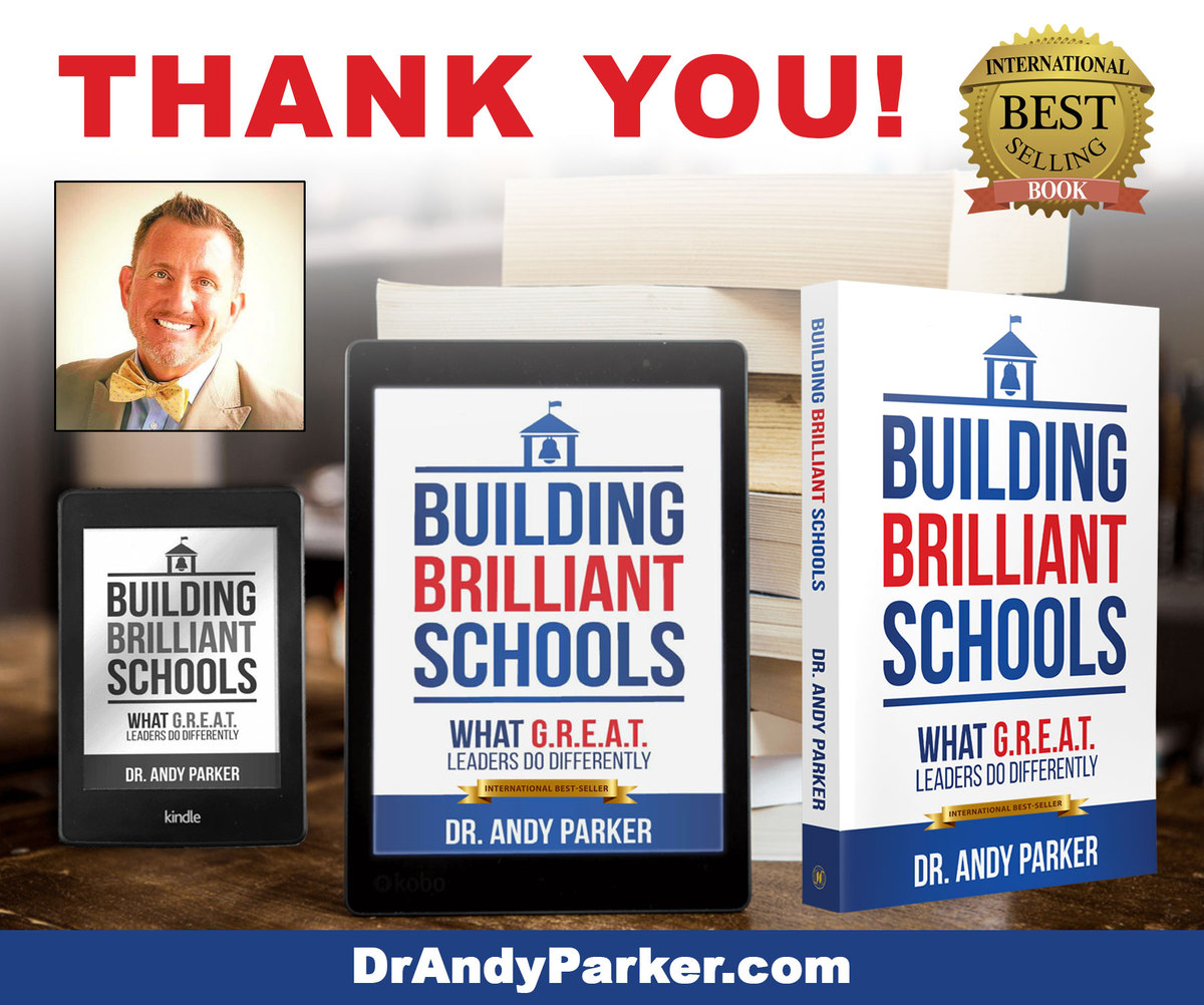 Thank you! I'm grateful for your support and your kind words about my international best-selling book, my labor of passion for the past few years!  
We are booking Keynotes and workshops for 2022 and the 2022-2023 school Year.  Visit drandyparker.com/speaking/ to learn more.