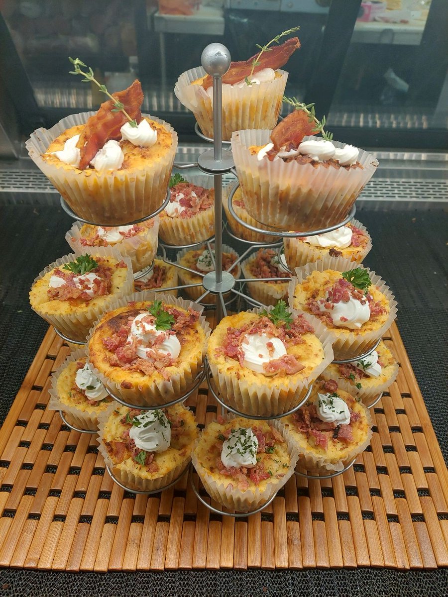 AdamsMarkets's tweet photo. It's Potato Paradise in #MilfordCT! 🤩 🥔

Our spud-loving superstars have created tonsss of amazing potato themed items including these #StoreMade Bacon Ranch Potato "cupcakes"! 😄

#MadeHereMadeFresh #WhenCreativityMatters #Thanksgiving #BeStillMyIrishHeart #FlavorsGalore https://t.co/9Usq95iEri