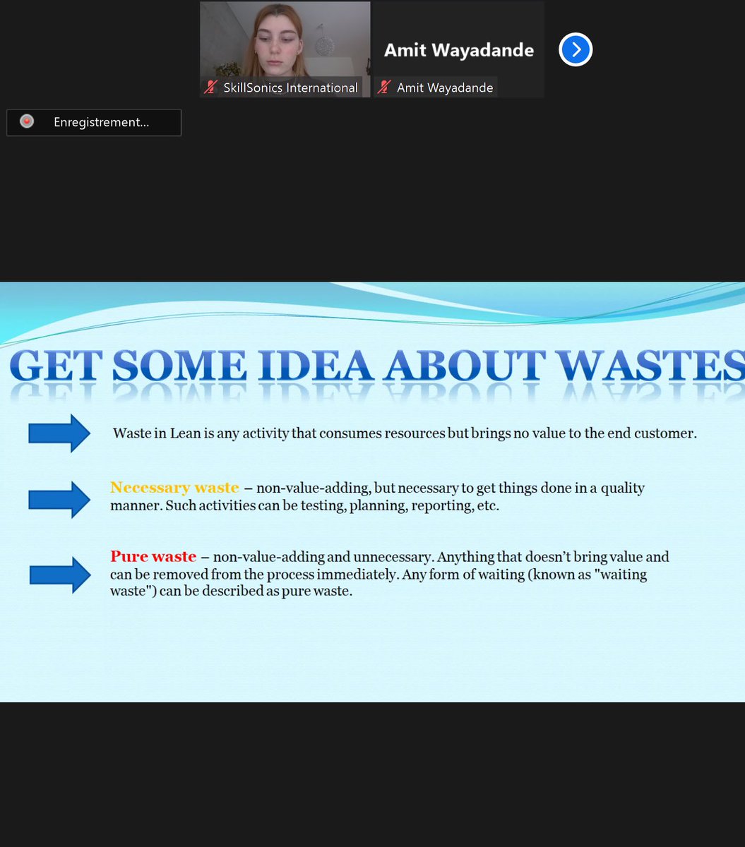 Skillsonics's tweet image. Here is a little reminder of the November trainer exchange: we took the opportunity to gain knowledge on the topic "7 types of waste" presented by Vinayak Temgire. We think that this kind of presentation brings a lot of knowledge, skills but also experience, it is only positive!