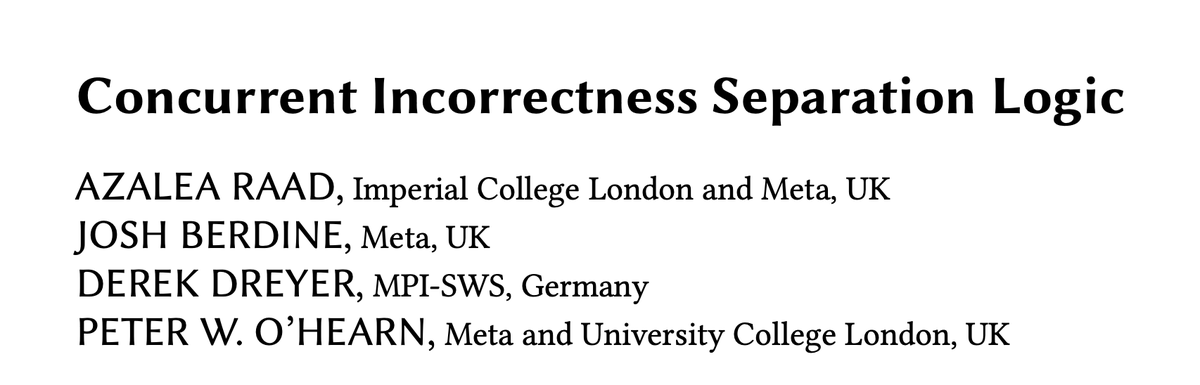 I will recruit PhD students &amp; postdocs to continue our collaboration with Facebook and build on CISL in several exciting ways, including tool development for concurrent bug detection.

👉 Get in touch if you're interested in a PhD/postdoc position at <a href="/imperialcollege/">Imperial College London</a>