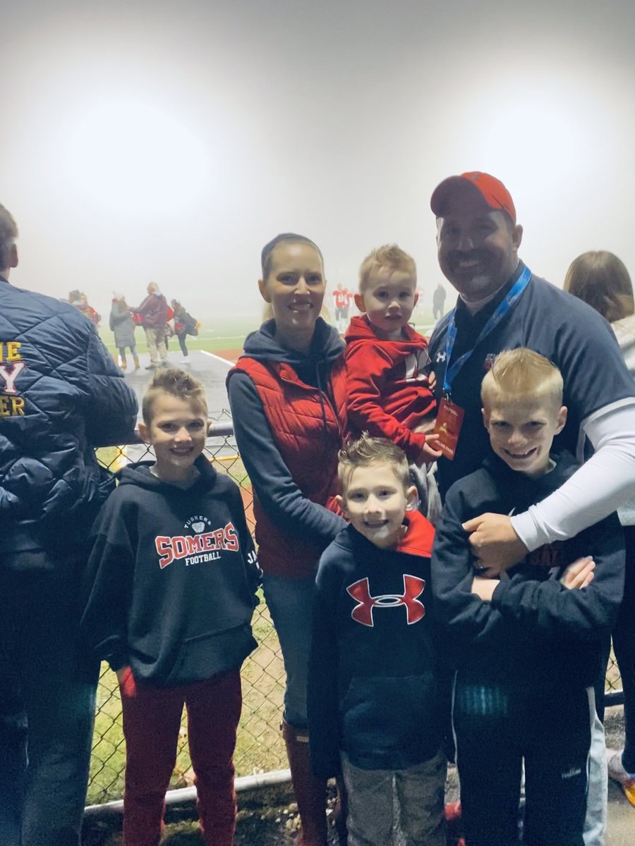 srstevejackson's tweet photo. My favorite part of the Section Championship game on Nov 12 - being in the stadium with my family. On to this week’s rematch with Rye! ⁦@SomersFootball⁩ https://t.co/yPOfXc3bHD